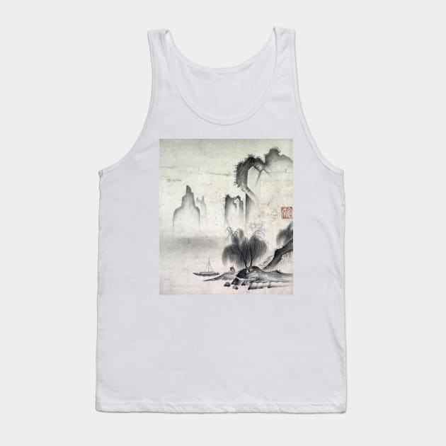 Kannan Figure Mooring a Boat Tank Top by pdpress